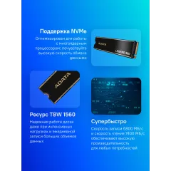 Накопитель SSD A-Data PCIe 4.0 x4 2TB ALEG-960-2TCS Legend 960 M.2 2280