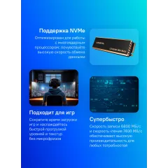 Накопитель SSD A-Data PCIe 4.0 x4 2TB ALEG-960M-2TCS Legend 960 Max M.2 2280