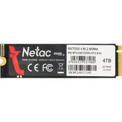 Накопитель SSD Netac PCIe 4.0 x4 4TB NT01NV7000T-4T0-E4X NV7000-t M.2 2280 1.91 DWPD