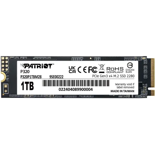 Накопитель SSD Patriot PCIe 3.0 x4 1TB P320P1TBM28 P320 M.2 2280
