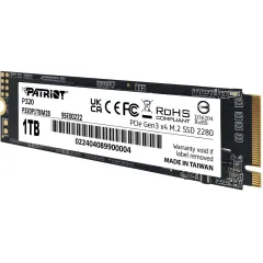 Накопитель SSD Patriot PCIe 3.0 x4 1TB P320P1TBM28 P320 M.2 2280