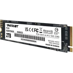 Накопитель SSD Patriot PCIe 3.0 x4 2TB P320P2TBM28 P320 M.2 2280