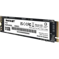 Накопитель SSD Patriot PCIe 3.0 x4 512GB P320P512GM28 P320 M.2 2280