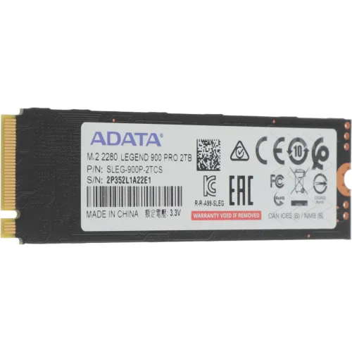 Накопитель SSD A-Data PCIe 4.0 x4 2TB SLEG-900P-2TCS Legend 900 Pro M.2 2280