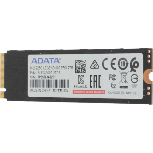 Накопитель SSD A-Data PCIe 4.0 x4 2TB SLEG-900P-2TCS Legend 900 Pro M.2 2280