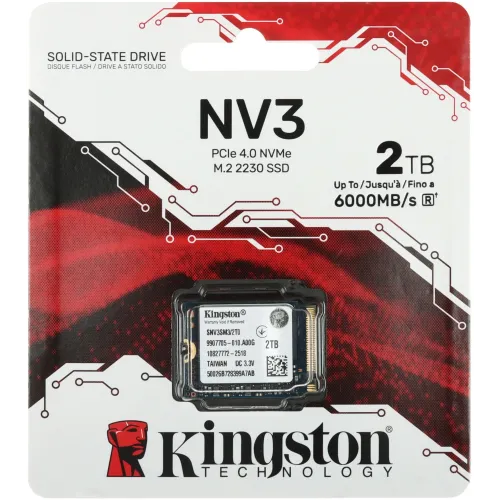 Накопитель SSD Kingston PCIe 4.0 x4 2000GB SNV3SM3/2T0 NV3 M.2 2230