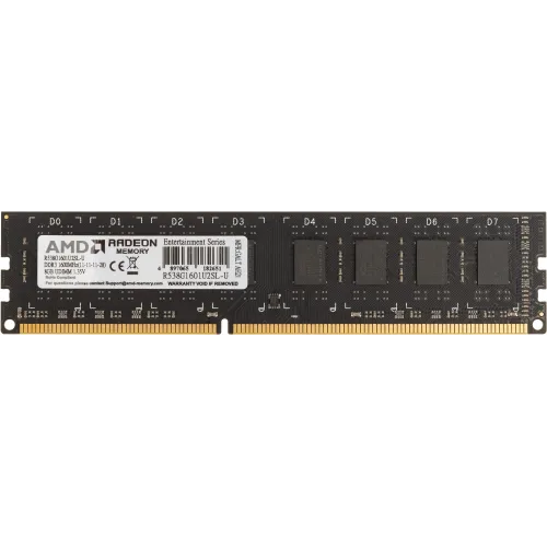 Память DDR3L 8Gb 1600MHz AMD R538G1601U2SL-U RTL PC3-12800 CL11 DIMM 240-pin 1.35В Ret