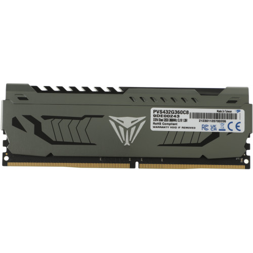 Память DDR4 32Gb 3600MHz Patriot PVS432G360C8 Viper Steel RTL Gaming PC4-28800 CL18 DIMM 288-pin 1.35В с радиатором Ret