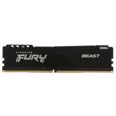 Память DDR4 8Gb 3200MHz Kingston KF432C16BB/8 Fury Beast Black RTL Gaming PC4-25600 CL16 DIMM 288-pin 1.35В single rank с радиатором Ret