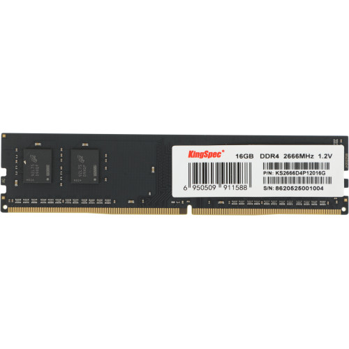 Память DDR4 16GB 2666MHz Kingspec KS2666D4P12016G RTL PC4-21300 CL18 DIMM 288-pin 1.2В single rank Ret