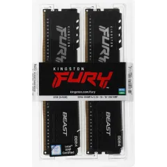 Память DDR4 2x16Gb 3200MHz Kingston KF432C16BB1K2/32 Fury Beast RTL Gaming PC4-25600 CL16 DIMM 288-pin 1.35В dual rank с радиатором Ret