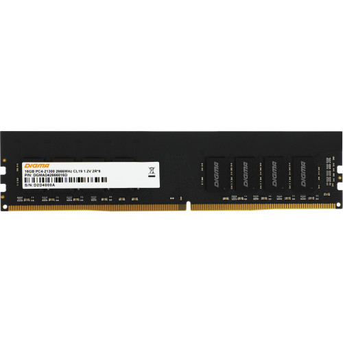 Память DDR4 16Gb 2666MHz Digma DGMAD42666016D RTL PC4-21300 CL19 DIMM 288-pin 1.2В dual rank Ret