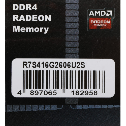 Память DDR4 16Gb 2666MHz AMD R7S416G2606U2S Radeon R7 Performance Series RTL PC4-21300 CL16 DIMM 288-pin 1.2В с радиатором Ret
