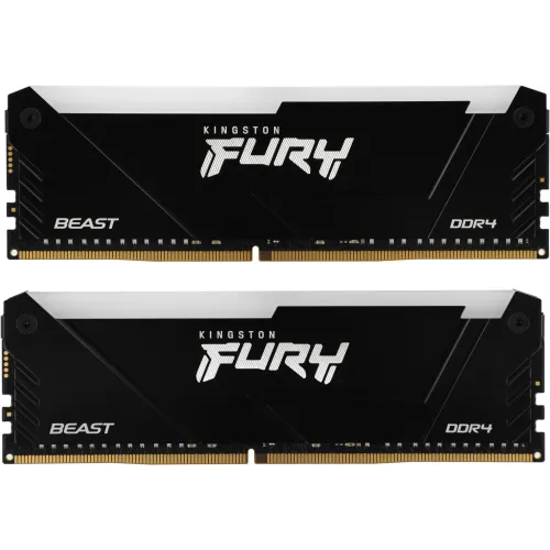 Память DDR4 2x32GB 3200MHz Kingston KF432C16BB2AK2/64 Fury Beast RGB RTL Gaming PC4-25600 CL16 DIMM 288-pin 1.35В dual rank с радиатором Ret