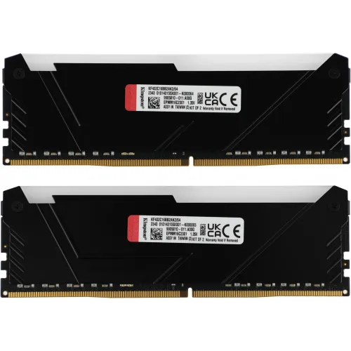 Память DDR4 2x32GB 3200MHz Kingston KF432C16BB2AK2/64 Fury Beast RGB RTL Gaming PC4-25600 CL16 DIMM 288-pin 1.35В dual rank с радиатором Ret