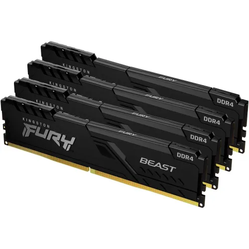 Память DDR4 4x32GB 3200MHz Kingston KF432C16BBK4/128 Fury Beast Black RTL Gaming PC4-25600 CL16 DIMM 288-pin 1.35В dual rank с радиатором Ret