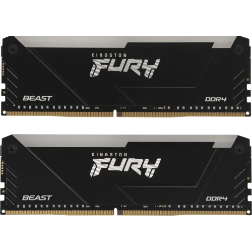 Память DDR4 2x32GB 3600MHz Kingston KF436C18BB2AK2/64 Fury Beast Black RGB RTL Gaming PC4-28800 CL18 DIMM 288-pin 1.35В dual rank с радиатором Ret