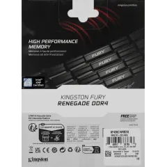 Память DDR4 8GB 3600MHz Kingston KF436C16RB2/8 Fury Renegade Black RTL Gaming PC4-28800 CL16 DIMM 288-pin 1.35В dual rank с радиатором Ret