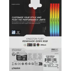 Память DDR4 8GB 3600MHz Kingston KF436C16RB2A/8 Fury Renegade RGB RTL Gaming PC4-28800 CL16 DIMM 288-pin 1.35В dual rank с радиатором Ret