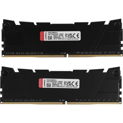 Память DDR4 2x8GB 4600МГц Kingston KF446C19RB2K2/16 Fury Renegade Black RTL Gaming PC4-36800 CL19 DIMM 288-pin 1.5В kit dual rank с радиатором Ret