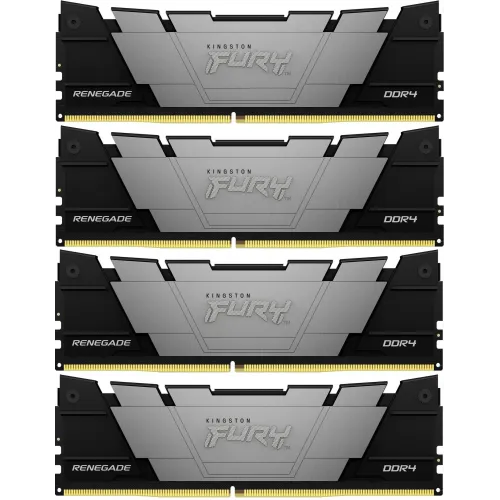 Память DDR4 4x16GB 3200MHz Kingston KF432C16RB12K4/64 Fury Renegade Black RTL Gaming PC4-25600 CL16 DIMM 288-pin 1.35В dual rank с радиатором Ret