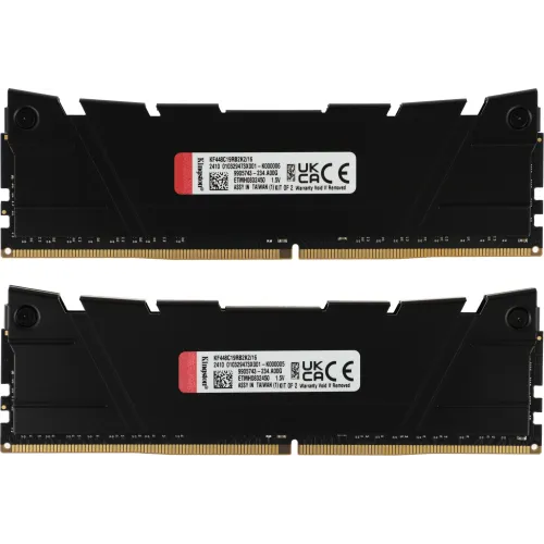 Память DDR4 2x8GB 4800MHz Kingston KF448C19RB2K2/16 Fury Renegade Black RTL Gaming PC4-38400 CL19 DIMM 288-pin 1.5В kit single rank с радиатором Ret