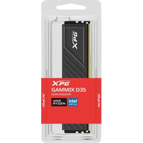 Память DDR4 16GB 3600MHz A-Data AX4U360016G18I-SBKD35 XPG Gammix D35 RTL Gaming PC4-28800 CL18 DIMM 288-pin 1.35В dual rank с радиатором Ret