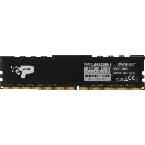 Память DDR4 16GB 3200MHz Patriot PSP416G3200H1 Signature Premium RTL PC4-25600 CL22 DIMM 288-pin 1.2В dual rank с радиатором Ret