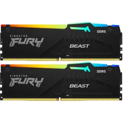 Память DDR5 2x32GB 6000MHz Kingston KF560C36BBEAK2-64 Fury Beast Black RGB RTL Gaming PC5-48000 CL36 DIMM 288-pin 1.35В kit single rank с радиатором Ret