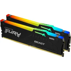 Память DDR5 2x32GB 6000MHz Kingston KF560C36BBEAK2-64 Fury Beast Black RGB RTL Gaming PC5-48000 CL36 DIMM 288-pin 1.35В kit single rank с радиатором Ret