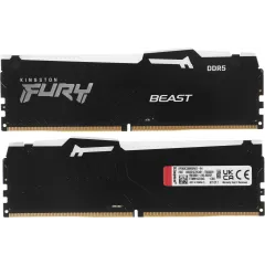 Память DDR5 2x32GB 6000MHz Kingston KF560C36BBEAK2-64 Fury Beast Black RGB RTL Gaming PC5-48000 CL36 DIMM 288-pin 1.35В kit single rank с радиатором Ret