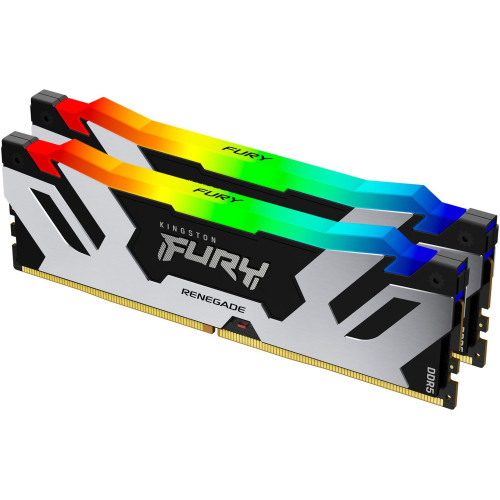 Память DDR5 2x32GB 6400MHz Kingston KF564C32RSAK2-64 Fury Renegade XMP RGB RTL Gaming PC5-51200 CL32 DIMM 288-pin 1.4В kit dual rank с радиатором Ret