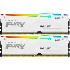 Память DDR5 2x32GB 6000MHz Kingston KF560C36BWEAK2-64 Fury Beast White Expo RGB RTL Gaming PC5-48000 CL36 DIMM 288-pin 1.35В dual rank с радиатором Ret