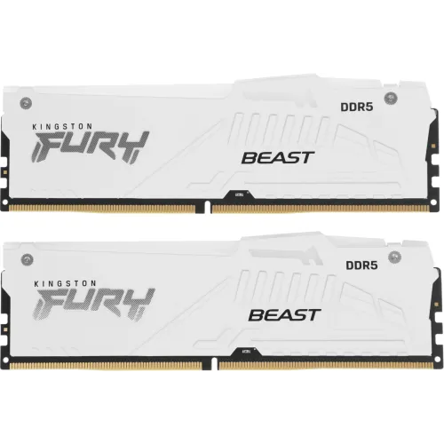Память DDR5 2x32GB 6000MHz Kingston KF560C36BWEAK2-64 Fury Beast White Expo RGB RTL Gaming PC5-48000 CL36 DIMM 288-pin 1.35В dual rank с радиатором Ret