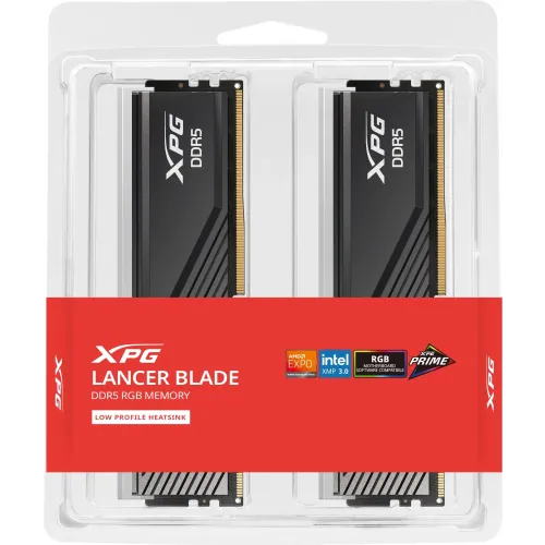 Память DDR5 2x16GB 6000MHz A-Data AX5U6000C3016G-DTLABRBK XPG Lancer Blade RGB RTL Gaming PC5-48000 CL30 DIMM ECC 288-pin 1.35В kit dual rank с радиатором Ret