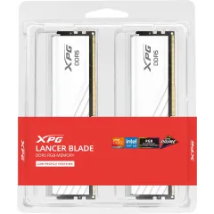 Память DDR5 2x16GB 6000MHz A-Data AX5U6000C3016G-DTLABRWH XPG Lancer Blade RGB RTL Gaming PC5-48000 CL30 DIMM ECC 288-pin 1.35В kit dual rank с радиатором Ret
