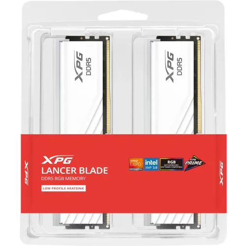 Память DDR5 2x16GB 6000MHz A-Data AX5U6000C3416G-DTLABRWH XPG Lancer Blade RGB RTL Gaming PC5-48000 CL34 DIMM ECC 288-pin 1.35В kit dual rank с радиатором Ret