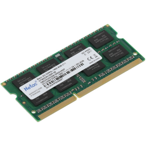 Память DDR3L 8Gb 1600MHz Netac NTBSD3N16SP-08 Basic RTL PC3-12800 CL11 SO-DIMM 204-pin 1.35В single rank Ret