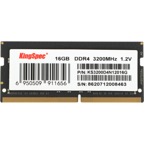 Память DDR4 16GB 3200MHz Kingspec KS3200D4N12016G RTL PC4-25600 CL17 SO-DIMM 260-pin 1.2В single rank Ret