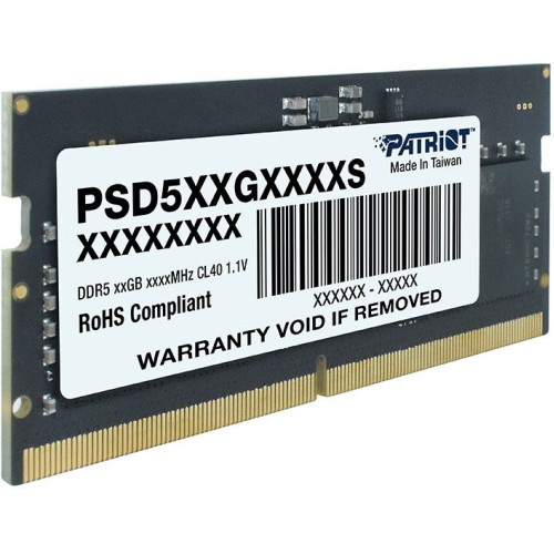 Память DDR5 8Gb 4800MHz Patriot PSD58G480041S RTL PC5-38400 CL40 SO-DIMM 260-pin 1.1В single rank Ret