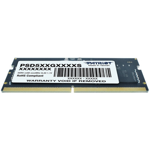 Память DDR5 8Gb 4800MHz Patriot PSD58G480041S RTL PC5-38400 CL40 SO-DIMM 260-pin 1.1В single rank Ret
