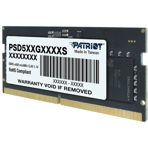 Память DDR5 16GB 4800MHz Patriot PSD516G480081S RTL PC5-38400 CL40 SO-DIMM 262-pin 1.1В dual rank Ret
