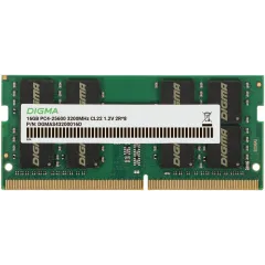Память DDR4 16Gb 3200MHz Digma DGMAS43200016D RTL PC4-25600 CL22 SO-DIMM 260-pin 1.2В dual rank Ret