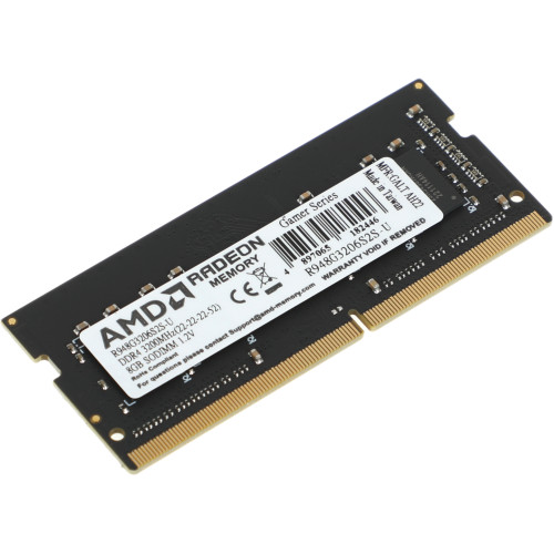Память DDR4 8Gb 3200MHz AMD R948G3206S2S-U Radeon R9 Gamer Series RTL PC4-25600 CL22 SO-DIMM 260-pin 1.2В Ret