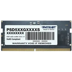 Память DDR5 16GB 5600MHz Patriot PSD516G560081S Signature RTL PC5-44800 CL46 SO-DIMM 262-pin 1.1В single rank Ret