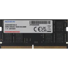 Память DDR5 16GB 4800MHz A-Data AD5S480016G-S RTL PC4-38400 CL40 SO-DIMM 262-pin 1.1В Intel single rank Ret