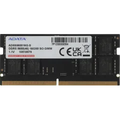 Память DDR5 16GB 5600MHz A-Data AD5S560016G-S RTL PC5-44800 CL46 SO-DIMM 262-pin 1.1В single rank Ret