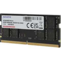 Память DDR5 16GB 5600MHz A-Data AD5S560016G-S RTL PC5-44800 CL46 SO-DIMM 262-pin 1.1В single rank Ret