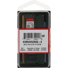 Память DDR5 8GB 6400MHz Kingston KVR64V52BS6-8 Valueram RTL PC5-51200 CL52 SO-DIMM 262-pin 1.1В single rank Ret