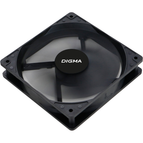 Вентилятор для корпуса Digma DFAN-120-7 120х120x25 черный 3-pin 4-pin (Molex) 23дБ Ret